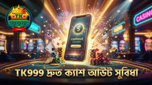 TK999 এর ক্যাশ আউট ফিচার দ্রুত ও নির্ভরযোগ্য লেনদেন নিশ্চিত করে