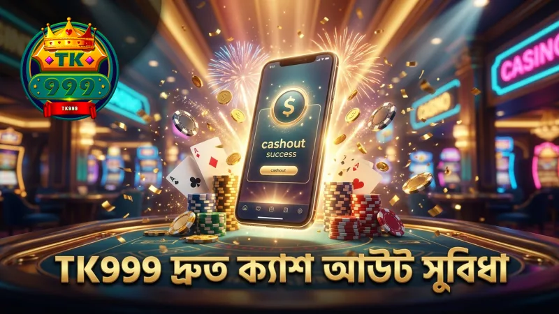TK999 এর ক্যাশ আউট ফিচার দ্রুত ও নির্ভরযোগ্য লেনদেন নিশ্চিত করে