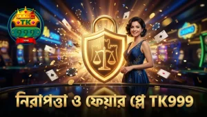 TK999 প্ল্যাটফর্মে নিরাপত্তা ও ফেয়ার প্লে নিশ্চিতকরণের দৃশ্য।