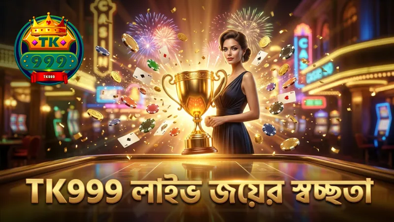 লাইভ স্ট্রিমিংয়ে TK999 দ্বারা প্রদর্শিত জয়ের স্বচ্ছতা।