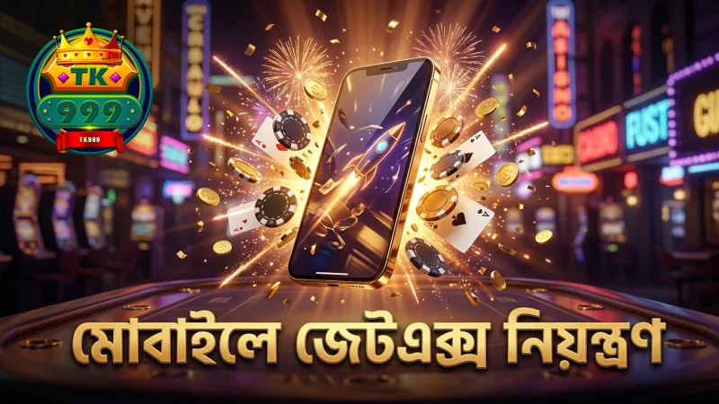 মোবাইল স্ক্রিনে জেটএক্স গেমের সঠিক নিয়ন্ত্রণ ব্যবস্থা প্রদর্শন করে।