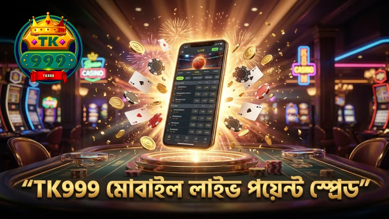মোবাইলের ওপর ভিত্তি করে TK999 প্ল্যাটফর্মে লাইভ পয়েন্ট স্প্রেড বাজি সহজ এবং স্বচ্ছ।